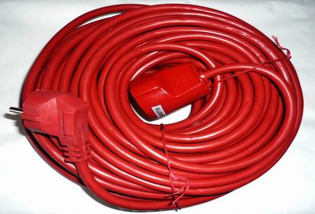 extension 15m cable schuko rot